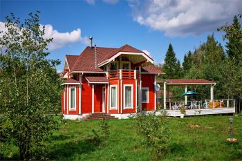 ШАЛЕ ДЕ ЛЮКС ИЗ БРУСА С КУПЕЛЬЮ НА ДРОВАХ — фото 2